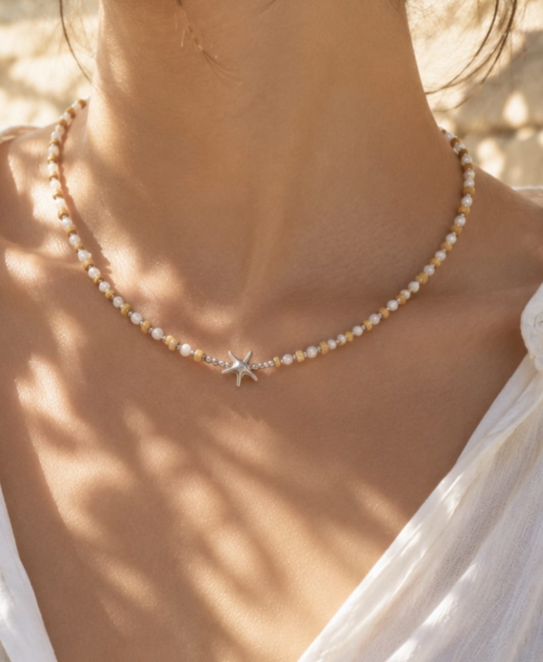 Silver Starfish Necklace